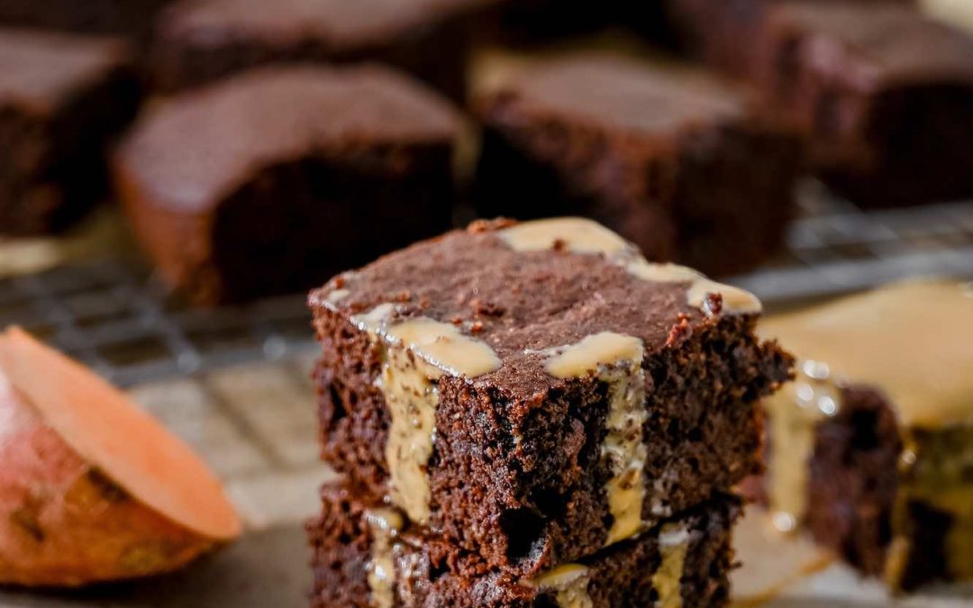 SWEET POTATO PEANUT BUTTER BROWNIES